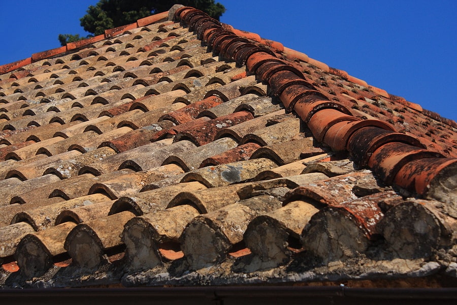 damaged aging roof