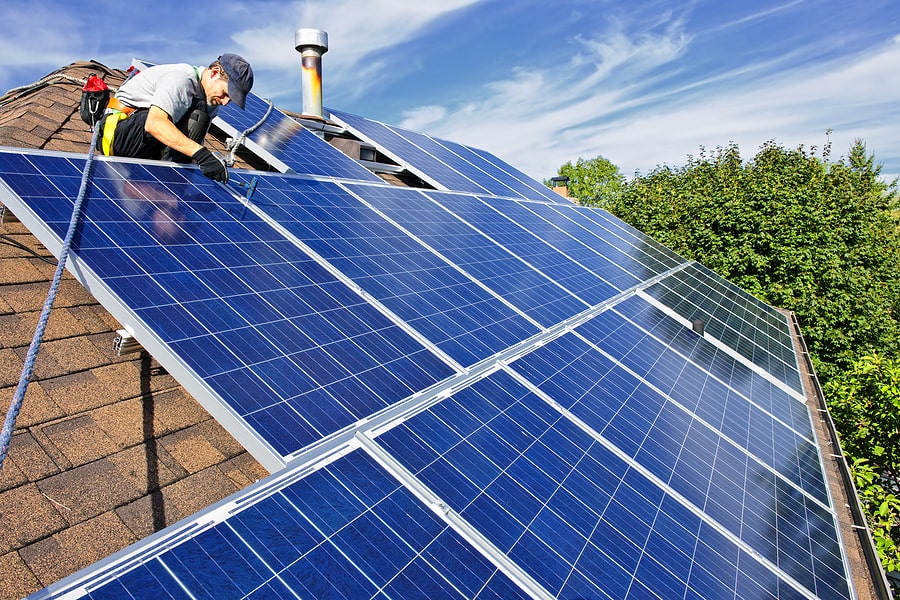 solar panel roof slope