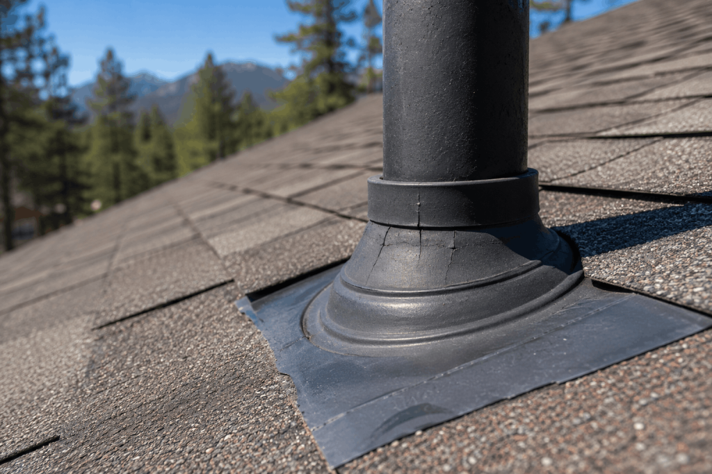 Cracked Plumbing Vent Boot from UV Exposure
